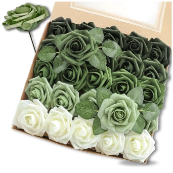 Sada kytice růží 25ks barevných dekorativních umělých růží