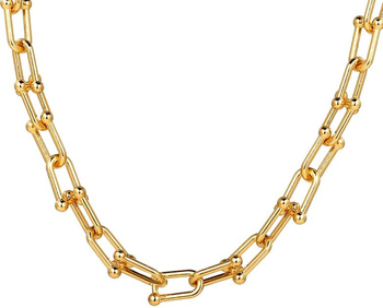 Dámský punkový náhrdelník se zlatým řetízkem