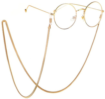 Elegantní zlatý řetízek na brýle, ozdobný