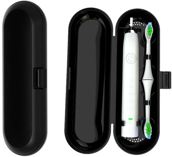 Cestovní nádobka, pouzdro na kartáček, zubní pasta, černá