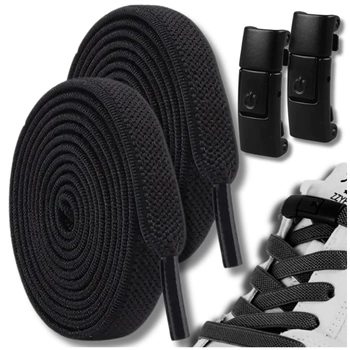 Rozvázané tkaničky elastické černé univerzální