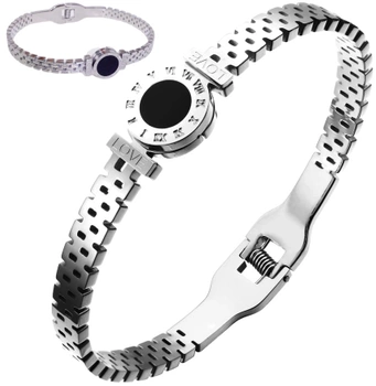 Stříbrný náramek, pevná, elegantní chirurgická ocel