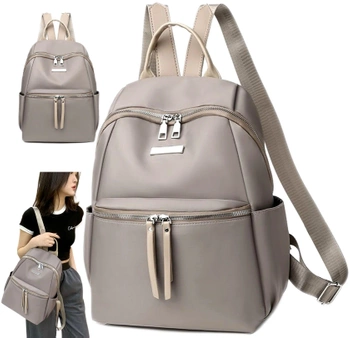 Šedý Dámský batoh, městský batoh, elegantní, prostorný