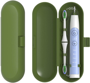 Cestovní nádoba s pouzdrem na zubní kartáček a pastu, zelená