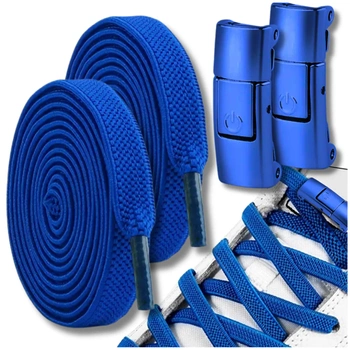 Bezvazkové tkaničky elastické modré