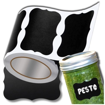 Papírové etikety samolepky na dárkové dózy dózy tabule 120 ks