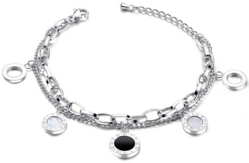 Stříbrný náramek Brnění z chirurgické oceli