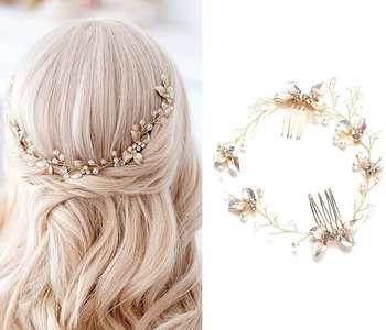 Dlouhé práškové křišťálové svatební ozdoby do vlasů