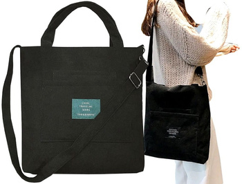 Prostorná manšestrová taška přes rameno