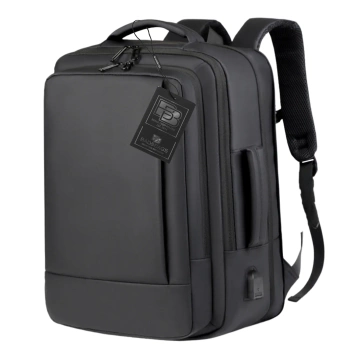 Černý cestovní batoh pro příruční zavazadlo do letadla USB Business Cabin
