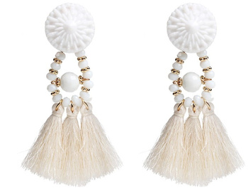 Dlouhé střapcové závěsné náušnice na karneval