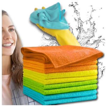 Utěrka z mikrovlákna, 10 kusů, sada, 30 cm