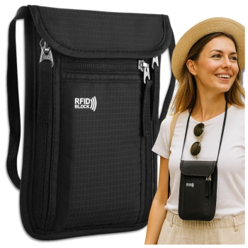 Dámská cestovní kabelka, pánská černá taška, RFID ochrana proti krádeži