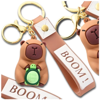 Klíčenka, klíčenka, přívěsek kapybara s želvou, jako dárek
