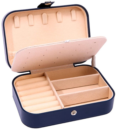 Box Casket Organizer na šperky, tmavě modrá