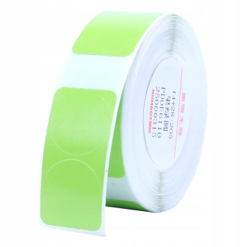 NIIMBOT Termoštítky Samolepky 14x28mm zelené kulaté x205