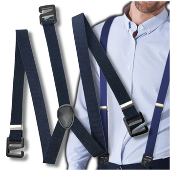 Pánské elastické široké šle tmavě modré silné pro outdoorové kalhoty