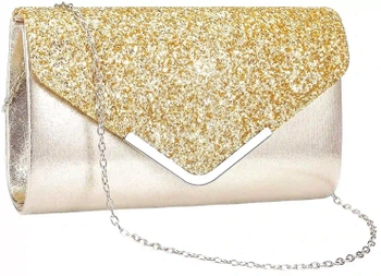 Elegantní, lesklá, večerní dámská kabelka přes rameno