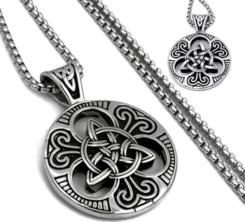 Pánský náhrdelník, chirurgická ocel, viking, amulet severského stříbra