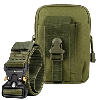 Vojenská survival taška do pasu + sada taktického opasku