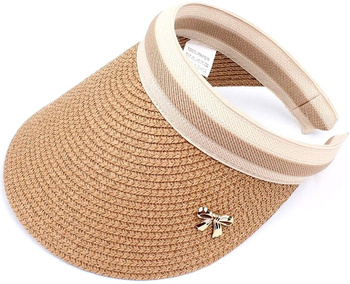 Slaměná čepice Sluneční clona s kšiltem