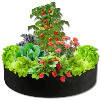 Velký kulatý květináč BAG na pěstování zeleniny 90 x 30 cm