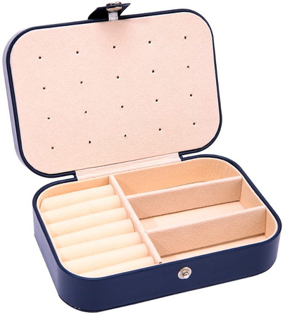 Box Casket Organizer na šperky, tmavě modrá