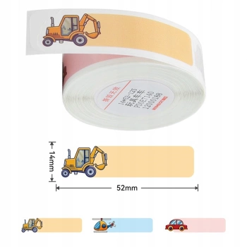 NIIMBOT Thermal Labels Samolepky 14x52mm 125 ks vozidel