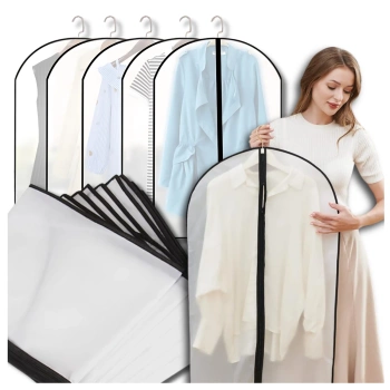 Organizér šatní skříně vodotěsný průhledný obal na sadu oblečení 5 ks