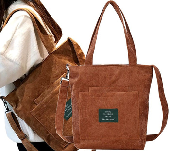 Manšestrová kabelka A4 přes rameno