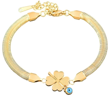 Elegantní zlatý hadí náramek z chirurgické oceli