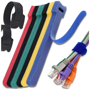 Stahovací páska na suchý zip pro upevnění vodičů, sada 100 kusů, barevná, 12x150 mm