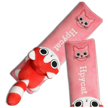 Plyšový potah na bezpečnostní pás s kočkou pro děti