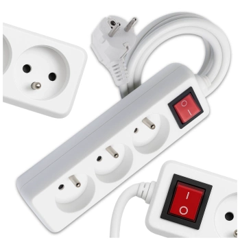 PRODLOUŽOVACÍ KABEL 3 zásuvky GRUNDIG prodlužovací kabel 1,5 m s vypínačem