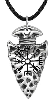 Pánský tanga náhrdelník s hrotem šípu se severskými vzory