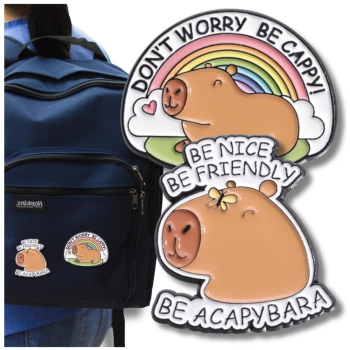 Kovová ozdoba kapybara na boty, oblečení, sada 2 ks