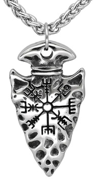 Pánský náhrdelník s hrotem šípu se severskými vzory