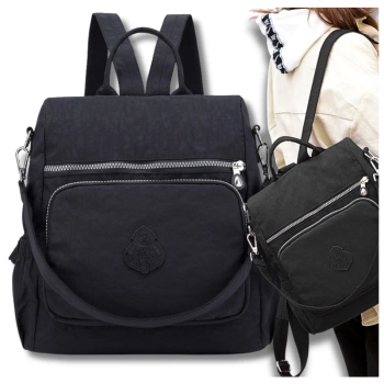 Dámský černý, nepromokavý, prostorný, elegantní batoh