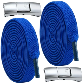 Šněrování modré tkaničky bez vázání flexibilní univerzální