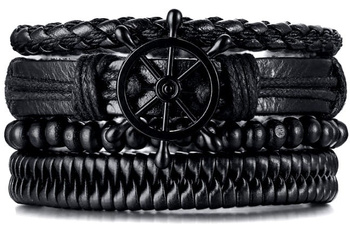 Punk Set Kožený náramek LEATHER