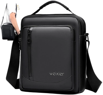 Pánská taška přes rameno, prostorná kožená kabelka