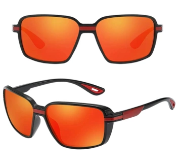 SLR polarizační sportovní brýle na kolo, červené