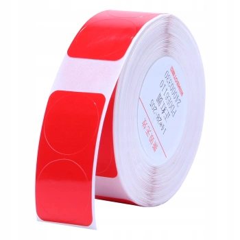 NIIMBOT Termoštítkové samolepky 14x28mm červené kulaté x205