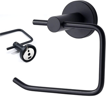 Nástěnný černý držák na toaletní papír, podkrovní toaleta