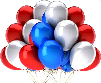 Sada 50 balónků, 3 barvy, mix, narozeniny, svatba